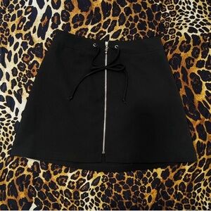 PARIS SPORT CLUB BLACK ZIP UP SKIRT